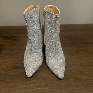 Bling! Betsy Johnson glass Stone boots